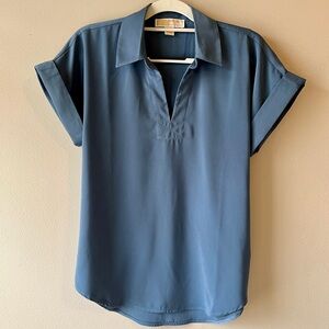 Michael Kors Slate Blue Blouse